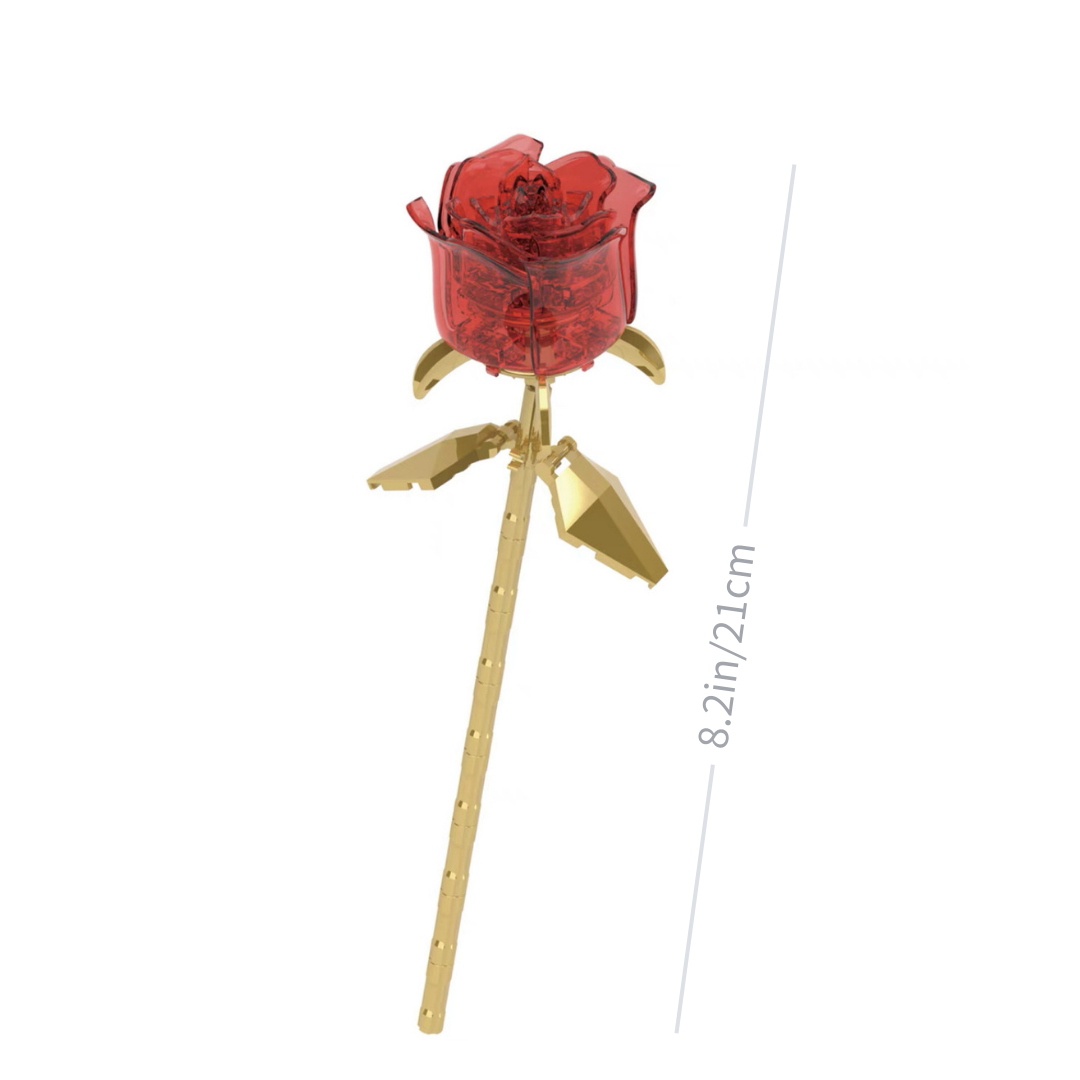8" Rose Flower Building Blocks