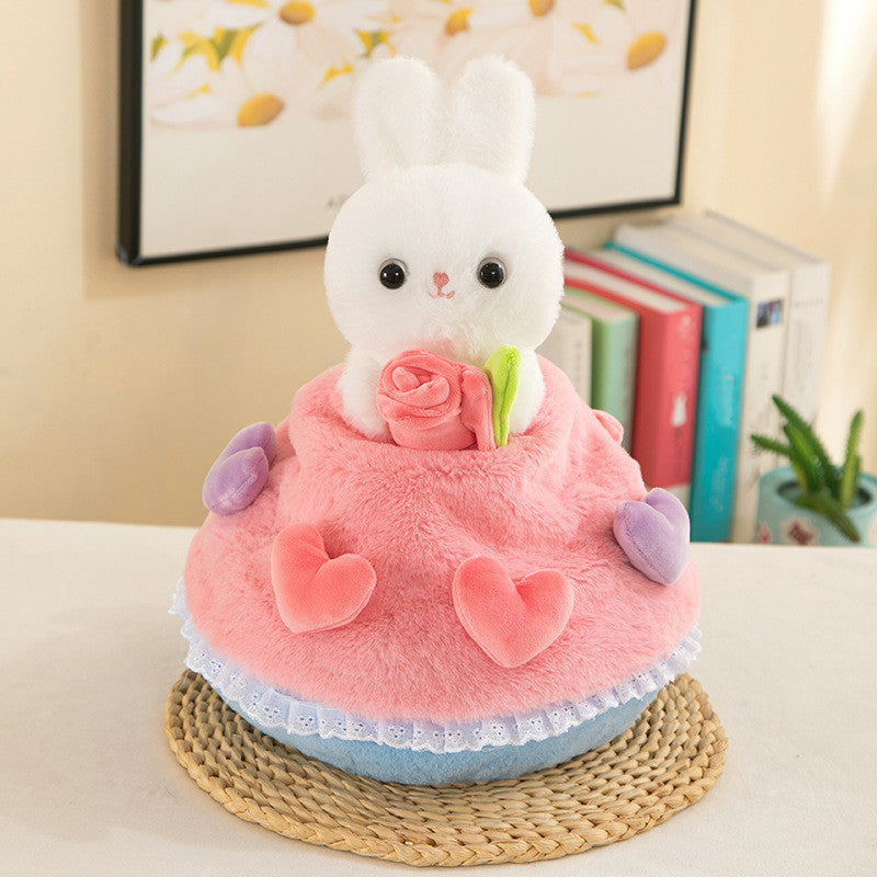 Reversible Bouquet Bunny Princess Plush Toy