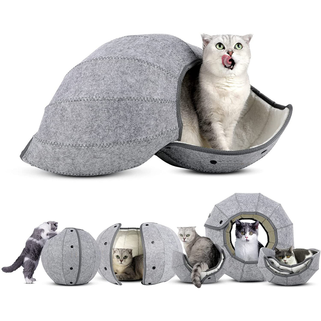 Transformed Shell Cat Cave Tunnel Bed