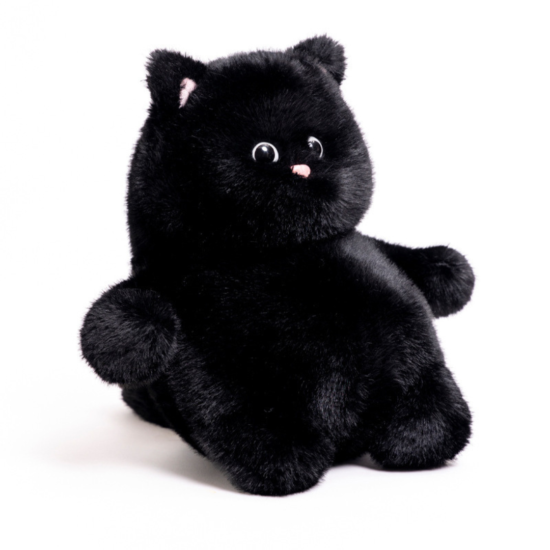 Sitting Fluffy Fat Cat Plushie 13.7 Inches