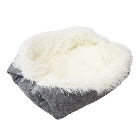 2 in 1 Fluffy Cat Bed and Mat