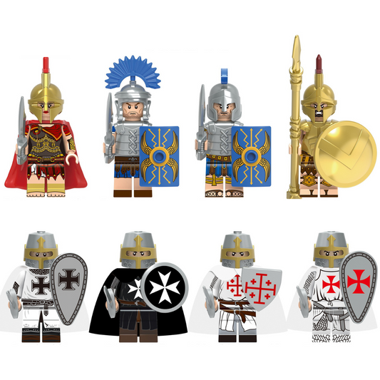 Roman Spartan series building block minifigures 1.7"