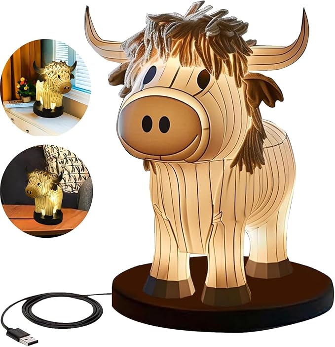 Highland Cow Animal Lamp Night Light