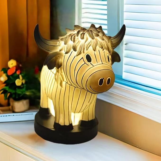 Highland Cow Animal Lamp Night Light