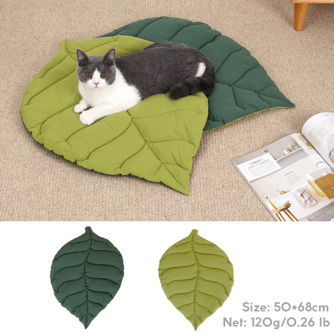 Double-sided Leaf Shape Cat Mat