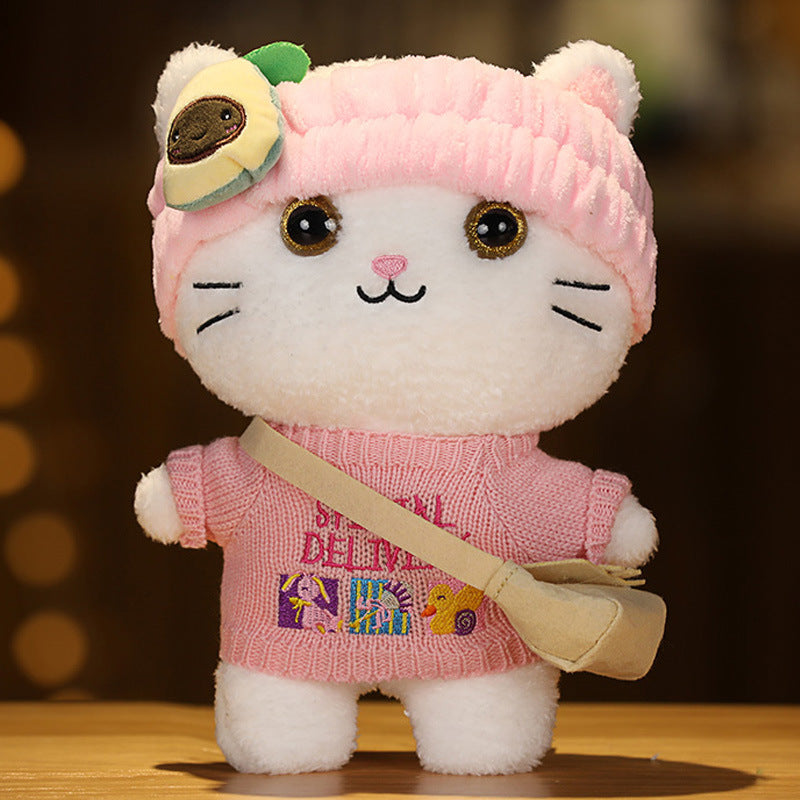 Changeable Outfit Plush Cat Doll 30cm 11.8inch